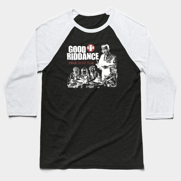 Good Riddance band Peace in Our Time Baseball T-Shirt by VizRad